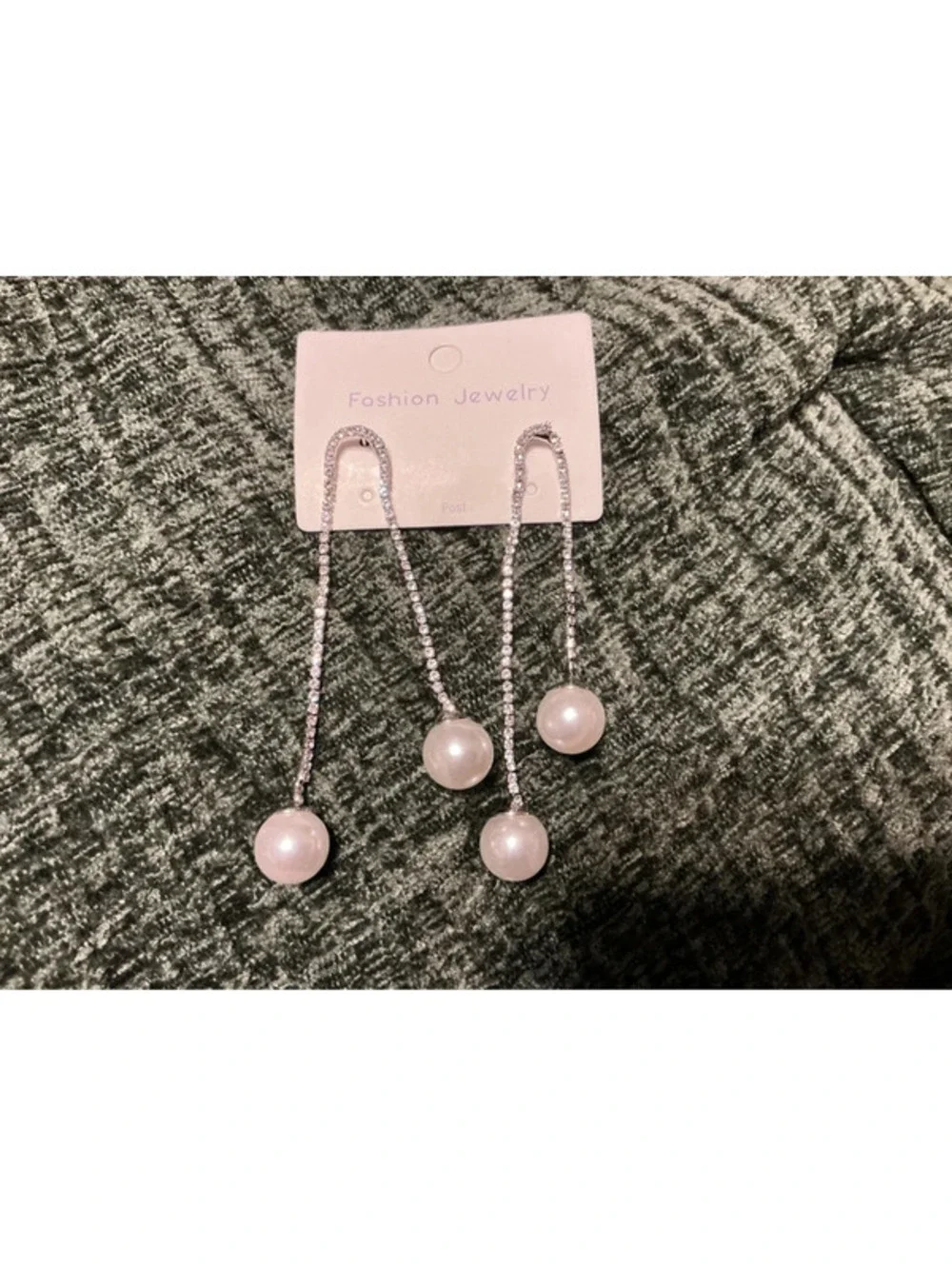 Long Fringe Pearl Earrings
